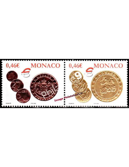 Timbres neufs de Monaco n° 2356 à 2357 - Thématique : Monnaie
