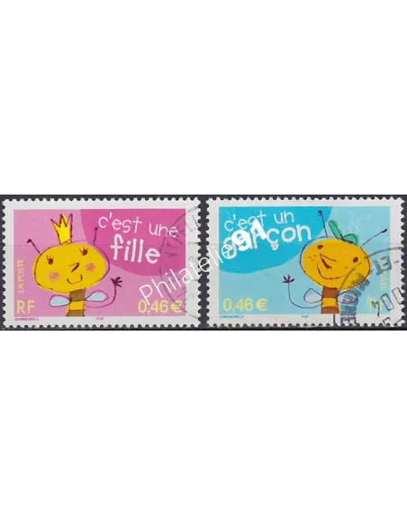 Timbre n° 3463 à 3464 oblitéré, Collection timbres France