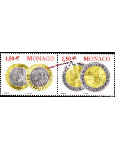 Timbres neufs de Monaco n° 2358 à 2359 - Thématique : Monnaie