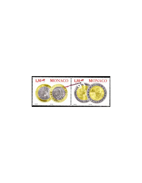 Timbres neufs de Monaco n° 2358 à 2359 - Thématique : Monnaie