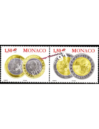 Timbres neufs de Monaco n° 2358 à 2359 - Thématique : Monnaie
