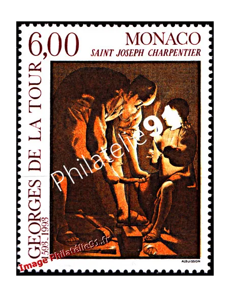 Timbre de Monaco n°1910 - Tableau de Georges de la Tour