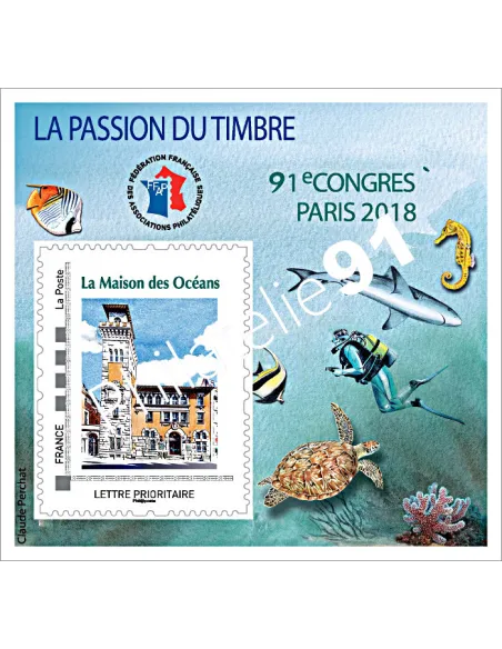 Bloc ffap n°14, Paris-Philex 2018, collection timbres France