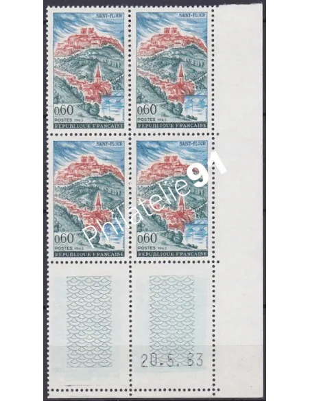 Coin daté sur Timbre n° 1392, Collection timbres France