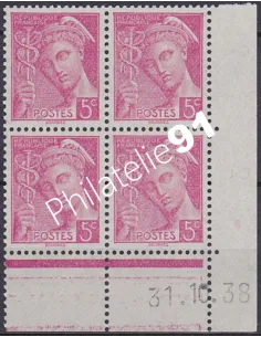 Coin daté sur Timbre n° 406, Collection timbres France
