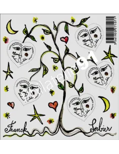 Bloc de France: BF 115 - Saint-Valentin. Coeur 2008 - Sorbier