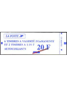 Carnet de timbres de France n° 1507 Type Marianne du 14 juillet
