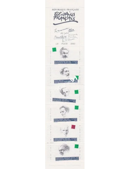 Carnet BC n° 2805,Ecrivains français, collection timbres France