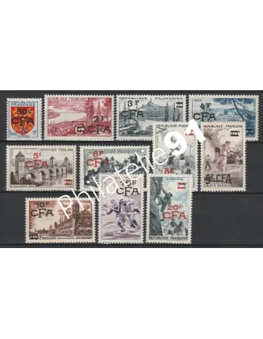 Timbres CFA n° 320 à 330** - Timbres de Reunion