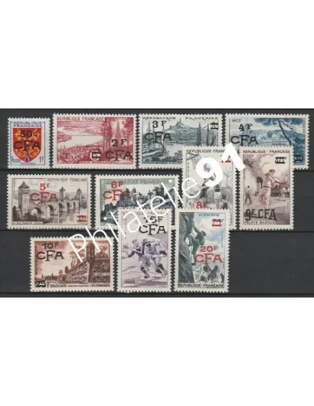 Timbres CFA n° 320 à 330** - Timbres de Reunion