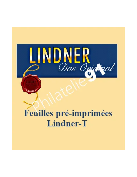 LINDNER,Feuilles pour Blocs Souvenirs, matériel philatélique