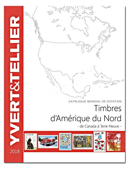 Catalogue timbres AMERIQUE DU NORD 2018, catalogues philatéliques