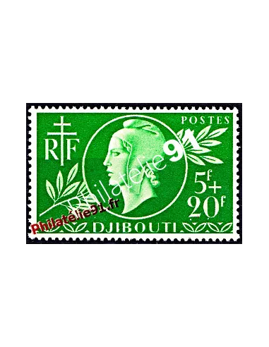 Timbre de Cote des Somalis n° 253, Entraide française, timbres colonies françaises