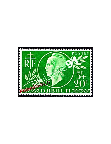 Timbre de Cote des Somalis n° 253, Entraide française, timbres colonies françaises