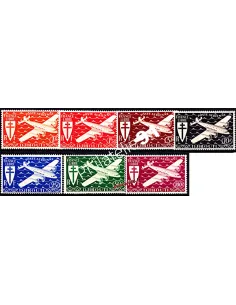 COTE DES SOMALIS  n° PA 1 à 7, Série de Londres, timbres des colonies