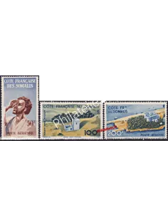COTE DES SOMALIS  P.A. n°20 à 22, vie locale, timbres des colonies