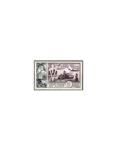 COTE DES SOMALIS PA n° 24 Libération, timbres des colonies françaises
