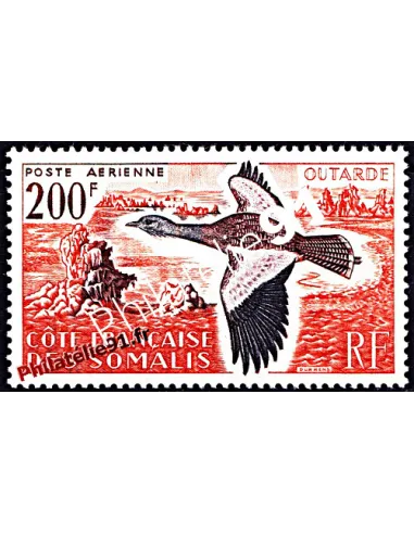 Timbre de côte des somalis PA n° 28,Outarde, timbre des colonies françaises