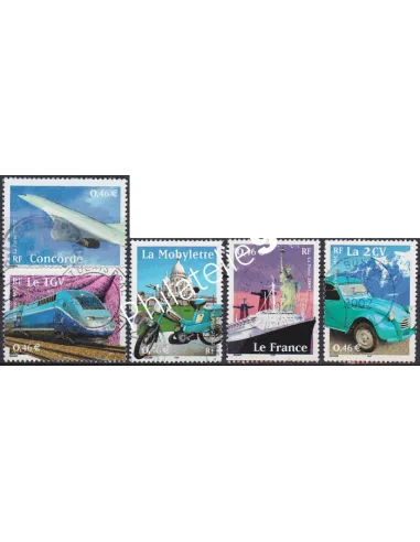 Timbre n° 3471 à 3475  oblitéré, Collection timbres France