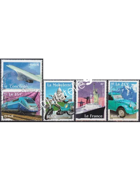 Timbre n° 3471 à 3475  oblitéré, Collection timbres France