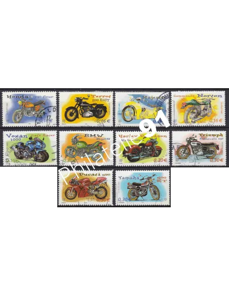 Timbre n° 3508 à 3517  oblitéré, Collection timbres France
