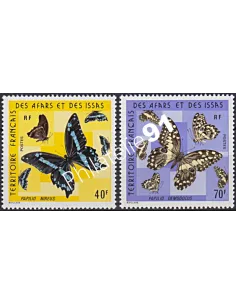Timbres d'AFARS ET ISSAS n° 406 et 407, timbres des colonies