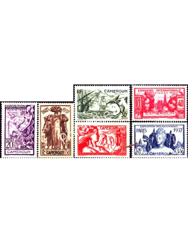 Timbres du CAMEROUN n°153 à 158, timbres des colonies