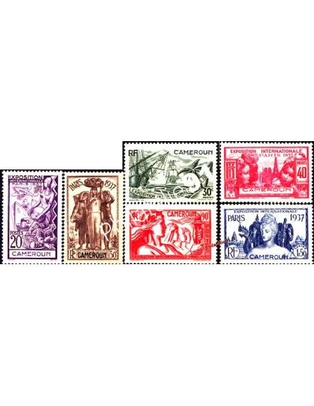 Timbres du CAMEROUN n°153 à 158, timbres des colonies