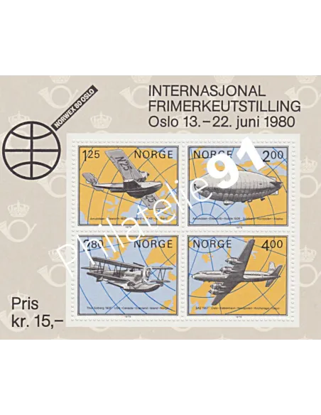 Timbres de Norvège, BF n° 3, Collection timbres Europe