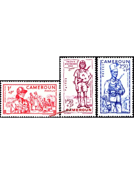 Timbres du CAMEROUN n° 197 à 199, timbres des colonies