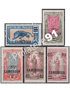 CAMEROUN, n° 101 à 105, collection timbres des colonies françaises
