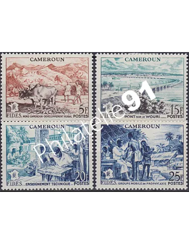 CAMEROUN n° 300 à 303, F.I.D.E.S., timbres des colonies françaises
