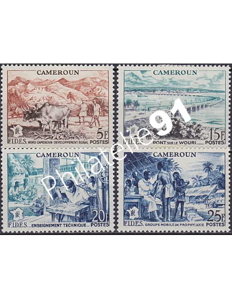 CAMEROUN n° 300 à 303, F.I.D.E.S., timbres des colonies françaises