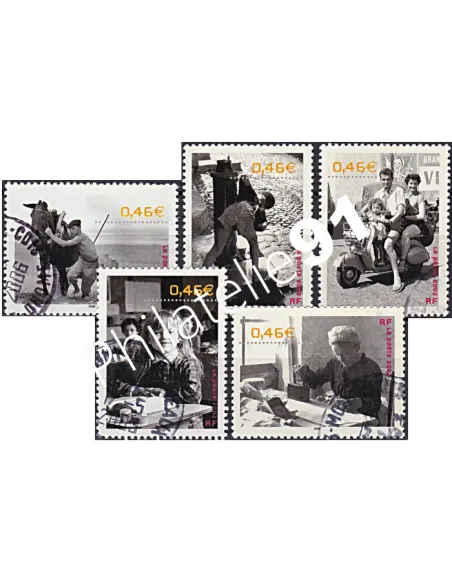 Timbre n° 3519 à 3523  oblitéré, Collection timbres France