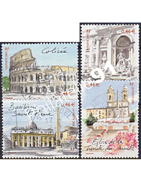 Timbre n° 3527 à 3530  oblitéré, Collection timbres France