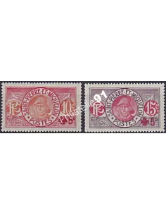 ST PIERRE & MIQUELON, n° 105 à 106 charnière, timbres colonies