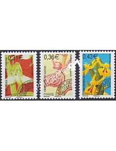 préoblitérés n° 250 à 252, collection Timbres France