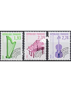 préoblitérés n° 210 à 212, collection Timbres France