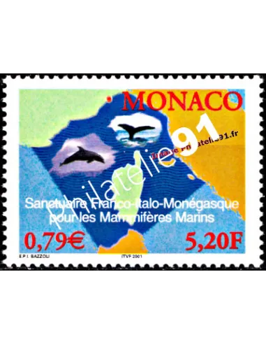 Timbre de Monaco n° 2287 - Thématique : Mammifères marins