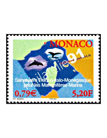 Timbre de Monaco n° 2287 - Thématique : Mammifères marins