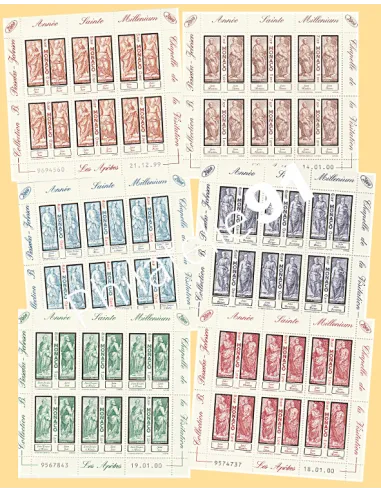 Lot de 6 Feuilles - Collection timbres Monaco