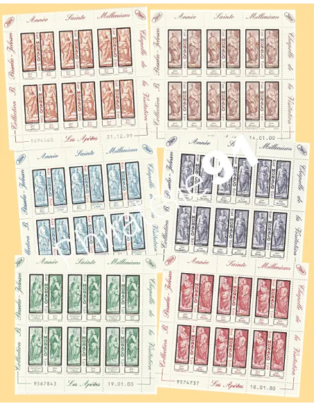 Lot de 6 Feuilles - Collection timbres Monaco