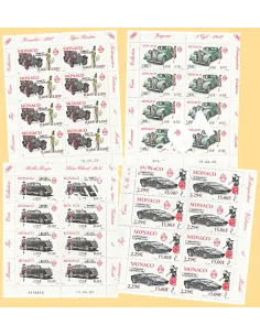 Lot de 4 Feuilles - Collection timbres Monaco