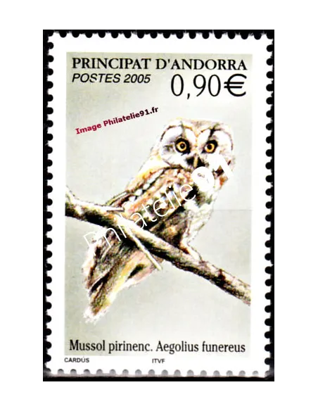 Timbre d'Andorre Français n° 607 - Thématique: Oiseaux