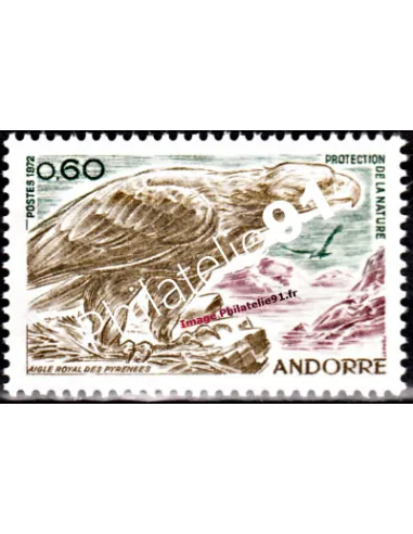 Timbre d'Andorre Français n° 219 - Thématique : Rapaces
