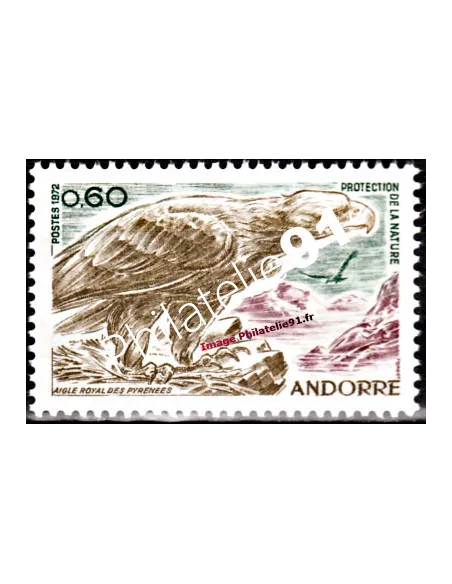 Timbre d'Andorre Français n° 219 - Thématique : Rapaces