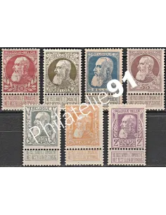 Belgique n° 74 à 80 - Collection timbres europe