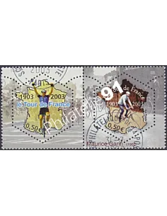 Timbre n° 3582P oblitéré, paire horizontale, Collection timbres France