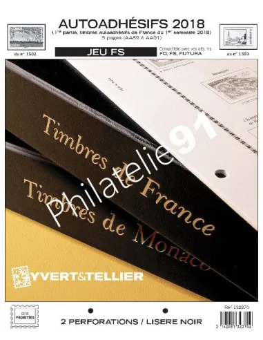 JEU FS FRANCE 2018 1er semestre adhésifs, matériel philatélique