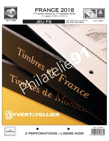 JEU FS FRANCE 2018 1er semestre, matériel philatélique